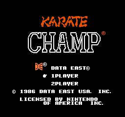 Karate Champ (USA) Title Screen